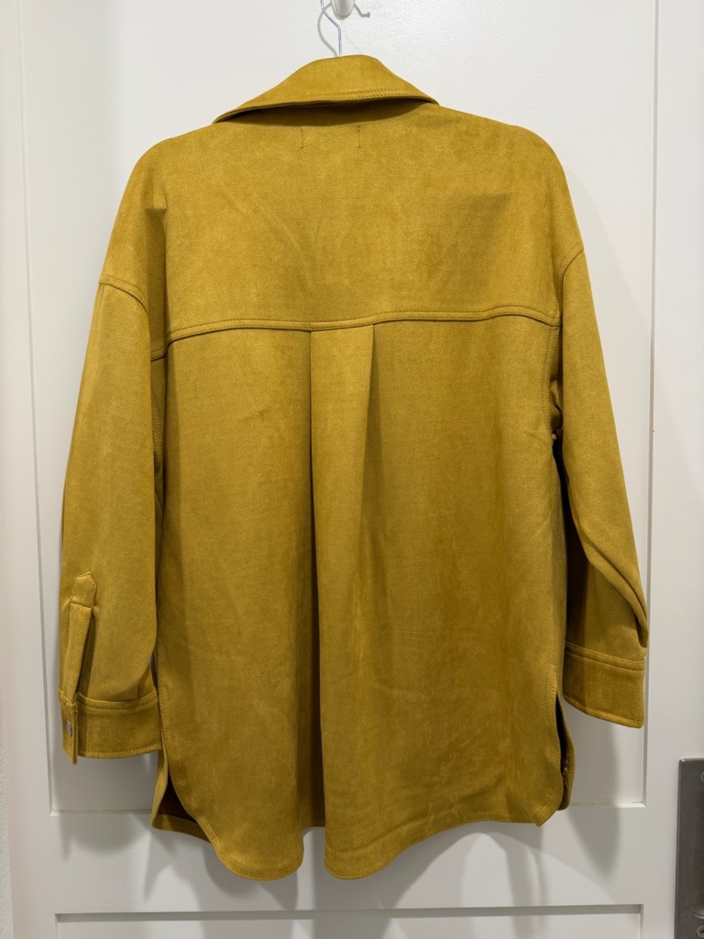 Truth Suede Button Up Jacket M Mustard Yellow NWT - Picture 2 of 5